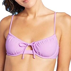 Underwire shirred bikini top